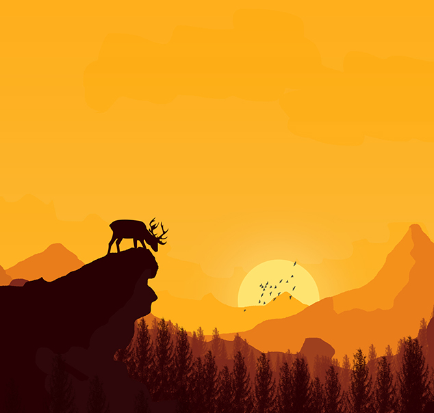 Paysages flat design